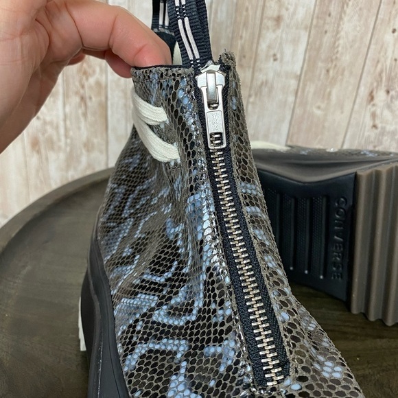 Converse Run Star Hike Hi Snakeskin Platform Sneaker Size 6.5 Women - Picture 11 of 13